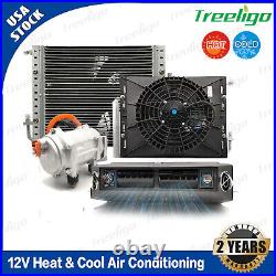 Universal Underdash Electric Air Conditioning 12V Cool&Heat A/C Kit Auto Car DC