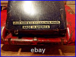 VINTAGE 1930's G-MAN PURSUIT WIND UP TOY CAR BY LOUIS MARX & CO. PARTS