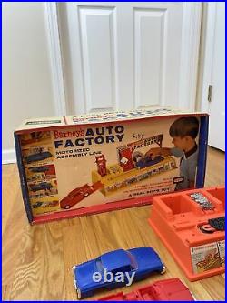 VINTAGE 1964 REMCO BARNEY'S AUTO FACTORY Cars AS IS FOR PARTS w Box RARE Read