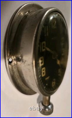 VINTAGE 8 DAY CAR AUTO CLOCK PACKARD, CADILLAC, 1930s JAEGER WINDS, RUNS PARTS