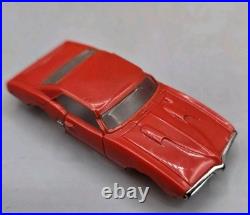 VINTAGE Aurora Slot Case with 6 HO Slot Car Bodies & Parts