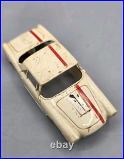 VINTAGE Aurora Slot Case with 6 HO Slot Car Bodies & Parts