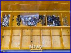 VINTAGE Aurora Slot Case with 6 HO Slot Car Bodies & Parts
