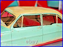 VINTAGE CADILLAC 1957 SEDAN LIMOUSINE TIN TOY CAR 60's JAPAN GERMANY FOR PARTS