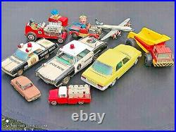 VINTAGE CADILLAC 1957 SEDAN LIMOUSINE TIN TOY CAR 60's JAPAN GERMANY FOR PARTS