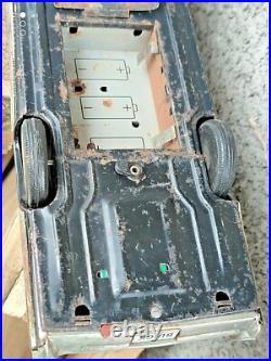 VINTAGE CADILLAC POLICE TIN TOY CAR 60's MADE IN JAPAN ICHIKO LARGE FOR PARTS