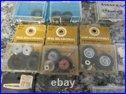 VINTAGE LOT of 1/32 SCALE STROMBECKER PARTS. SOME NOS PARTS AND 3 ENGINES