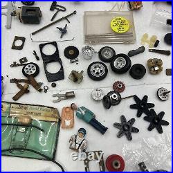 VINTAGE SLOT CAR Part Lot tires gears Motors Sprockets Etc