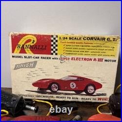 VTG 1960s Rannalli Corvair GT 124 Slot Car PARTS/REPAIR Lot withTools, Controller