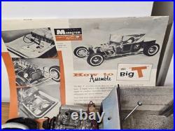 VTG 1962 Monogram The Big T Ford Model T Pick-Up 1/8 Model Kit PARTS RESTORE