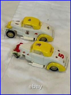 VTG 60s ELDON 1/32 Scale Jalopy Crash Car Slot Car LOT Pieces/Parts/Cars/Papers