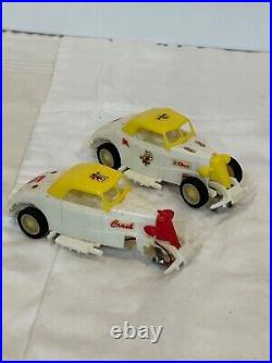 VTG 60s ELDON 1/32 Scale Jalopy Crash Car Slot Car LOT Pieces/Parts/Cars/Papers