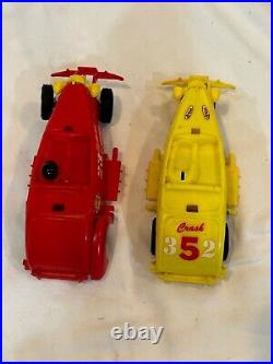 VTG 60s ELDON 1/32 Scale Jalopy Crash Car Slot Car LOT Pieces/Parts/Cars/Papers