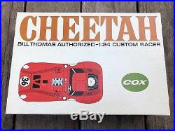 VTG Cox CHEETAH 1/24 SLOT Custom Model Race Car w Box Extra parts inside