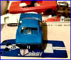 VTG Cox Ford GT Slot Car Racer 1/32 IB With 2 Other Car Bodies & Misc Parts Works