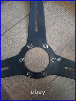 VTG Maserati Wood & Metal Steering Wheel With Horn Button Car Part Salvaged 14