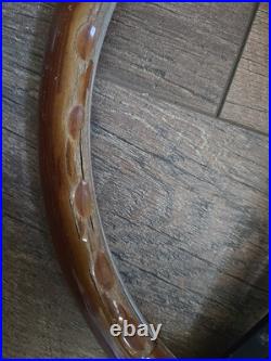 VTG Maserati Wood & Metal Steering Wheel With Horn Button Car Part Salvaged 14