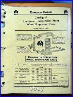 VTG Original 1945-48 Thompson Products Car Parts Distributors Catalog ADVERTISE VTG Original 1945-48 Thompson Products Car Parts Distributors Catalog ADVERTISE