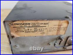 VTG Pioneer KP-500 Tuner Cassette Player Car Stereo 1970s UNTESTED parts/repair