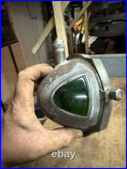 VTG Rare Ornate Green Spot Headlamp Headlight Car Motorcycle Accessory Parts USA