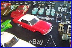 Vintage 1/24 Slot Car Lot Motors Bodies Chassis Parts Tires + BZ Kogure Cox +
