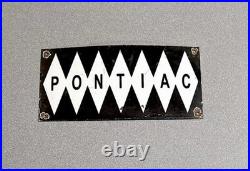 Vintage 12 Pontiac Indian Parts Service Porcelain Sign Car Gas Truck Motorcycle