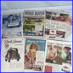 Vintage 1920s-1950s Oil Gas Parts Car Ads Full Page Magazine lot +150 Mobil