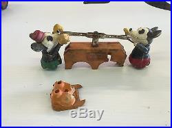 Vintage 1930's Lionel Mickey Mouse Hand Car Minnie Mouse For Parts