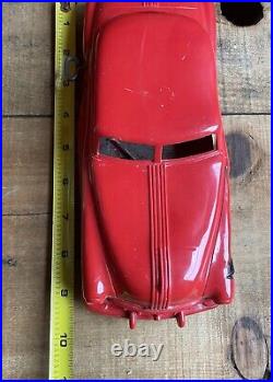 Vintage 1940s/50s MAR MARX Wind Up Red Toy Car Made From Plastic Tin For Parts