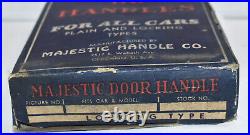 Vintage 1940s Majestic Handle Co NOS Chrome Locking Car Door Handles Auto Parts