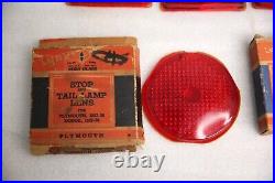 Vintage 1940s Plymouth Dodge Blue Dot Tail Light Stop Lens car glass accessory