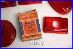 Vintage 1940s Plymouth Dodge Blue Dot Tail Light Stop Lens car glass accessory