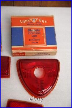 Vintage 1940s Plymouth Dodge Blue Dot Tail Light Stop Lens car glass accessory