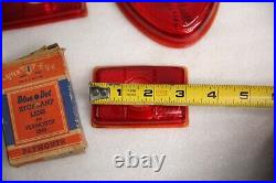 Vintage 1940s Plymouth Dodge Blue Dot Tail Light Stop Lens car glass accessory