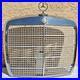 Vintage-1950-60s-MERCEDES-BENZ-FRONT-GRILL-with-EMBLEM-BADGE-Original-Car-Part-01-lm