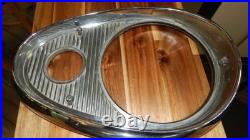 Vintage 1950's GM Buick Pair of Chrome Headlight Bezels with Screws OEM Car Part