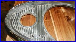 Vintage 1950's GM Buick Pair of Chrome Headlight Bezels with Screws OEM Car Part