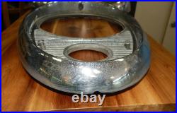 Vintage 1950's GM Buick Pair of Chrome Headlight Bezels with Screws OEM Car Part