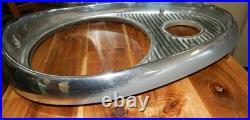 Vintage 1950's GM Buick Pair of Chrome Headlight Bezels with Screws OEM Car Part