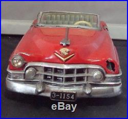 Vintage 1950s CADILLAC Friction 11.5 Toy Car! Parts / Restore! By Alps! Japan