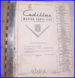 Vintage 1952 Cadillac Master Parts List 1971 Master Parts & Accessories Catalog