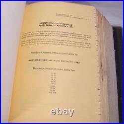 Vintage 1952 Cadillac Master Parts List 1971 Master Parts & Accessories Catalog