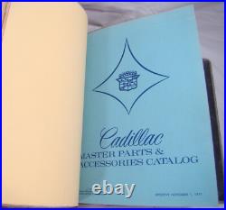 Vintage 1952 Cadillac Master Parts List 1971 Master Parts & Accessories Catalog