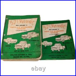 Vintage 1957 Chevrolet Parts Supplement Catalog, Passenger Car-Corvette-Trucks