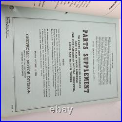 Vintage 1957 Chevrolet Parts Supplement Catalog, Passenger Car-Corvette-Trucks