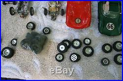 Vintage 1960'S Lot of 1/24 & 1/32 Scale Slot Cars Tires Whells Chassis Parts