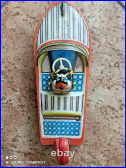 Vintage 1960 Toy Police Car Rendorseg Lemezaru Gyar Hungary Rare Parts Only Rare