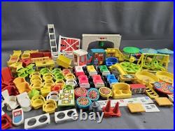 Vintage 1960's 70's Fisher Price Little People Lot Cars, Accessories & Parts