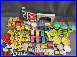 Vintage 1960's 70's Fisher Price Little People Lot Cars, Accessories & Parts