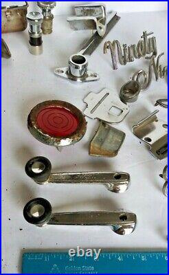 Vintage 1960's Chrome Accessory Interior/ Exterior Car Parts Lot. American MIX